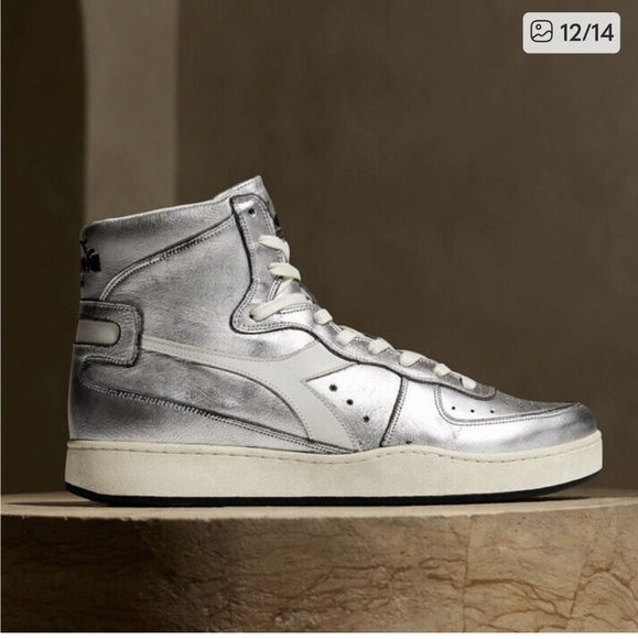 DIADORA MI BASKET SILVER NWT Size 8 Sneakers display picture 1